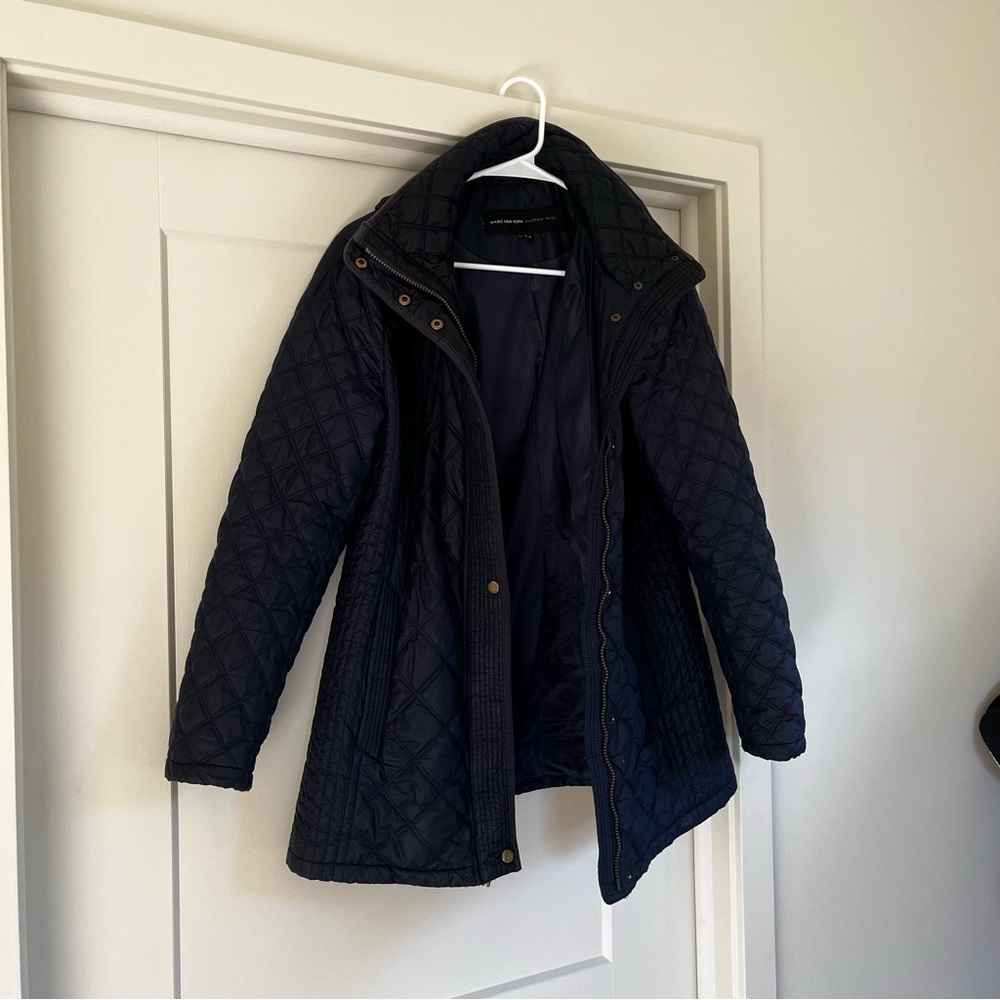 Marc New York Quilted Puffer Jacket - Navy